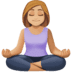 🧘🏼‍♀️ woman in lotus position: medium-light skin tone display on Facebook